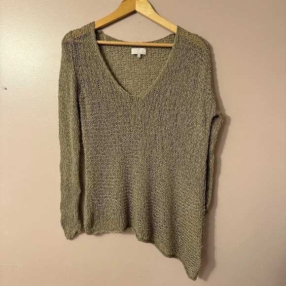 Aritzia Talula Asymmetrical Open Knit Sweater Women Size  S - Picture 1 of 9